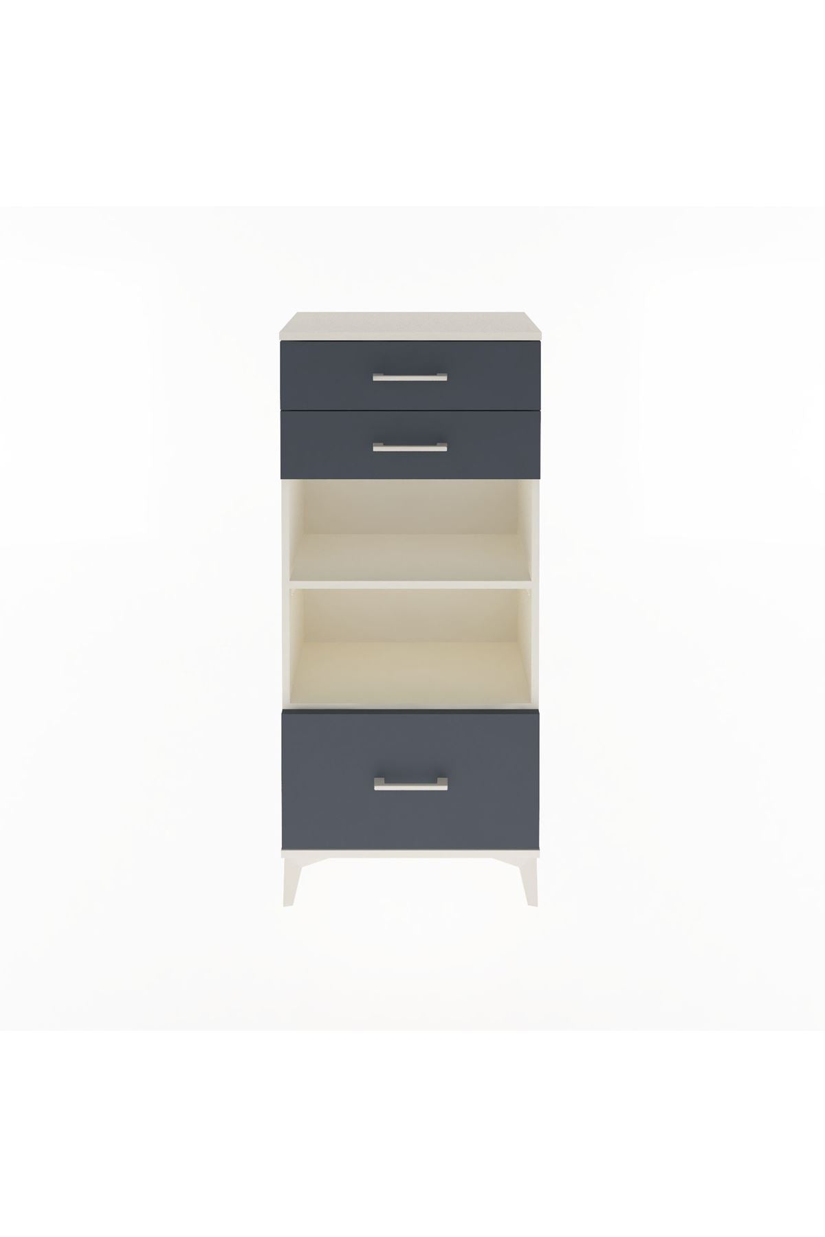 Arges Dolap 2 Raflı 3 Çekmeceli 60x30x134 - S17M008V2A