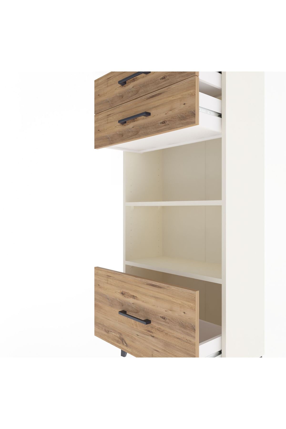 Arges Dolap 2 Raflı 3 Çekmeceli 60x30x134 - S17M008V3A