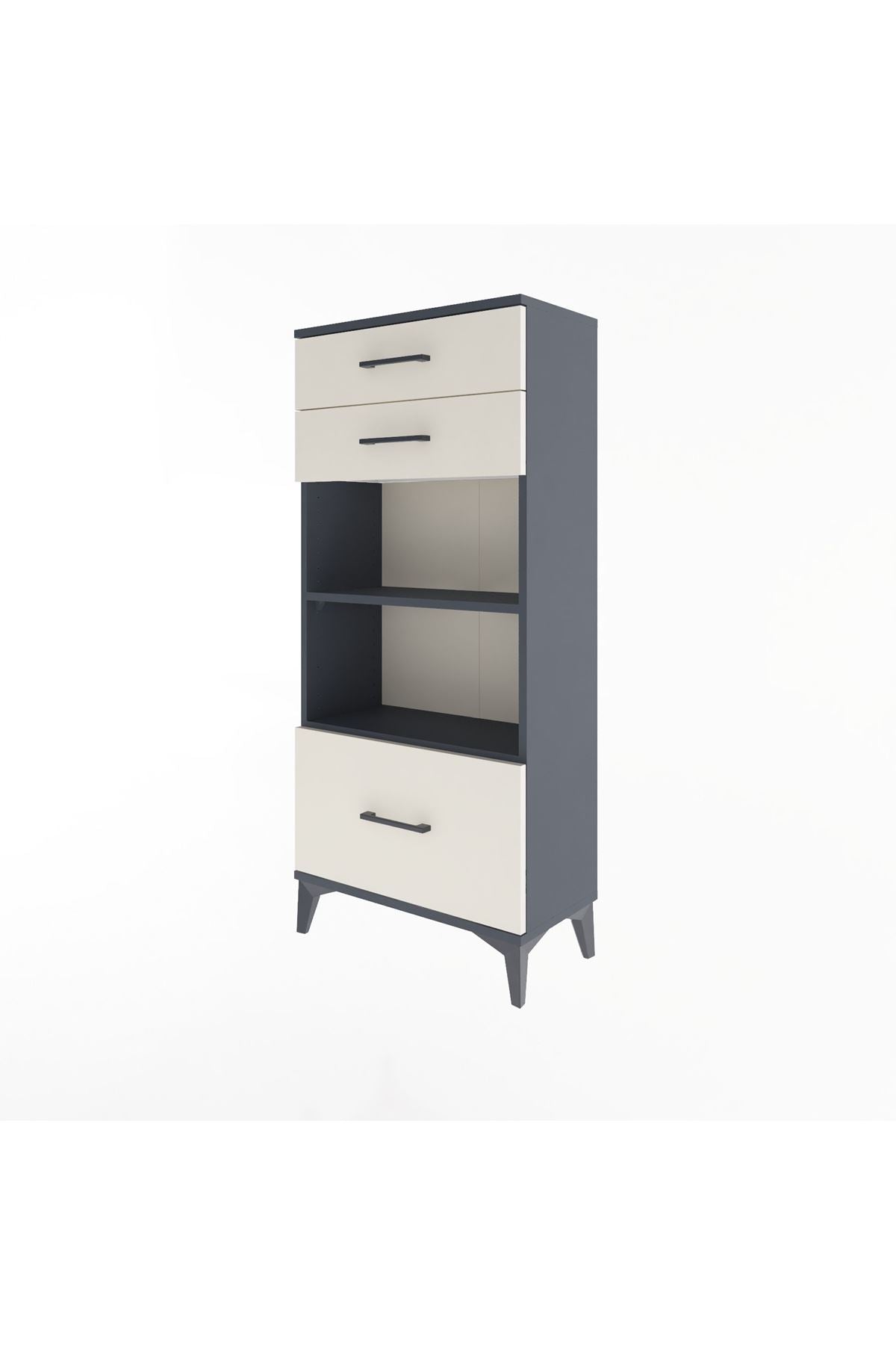 Arges Dolap 2 Raflı 3 Çekmeceli 60x30x134 - S17M008V4A