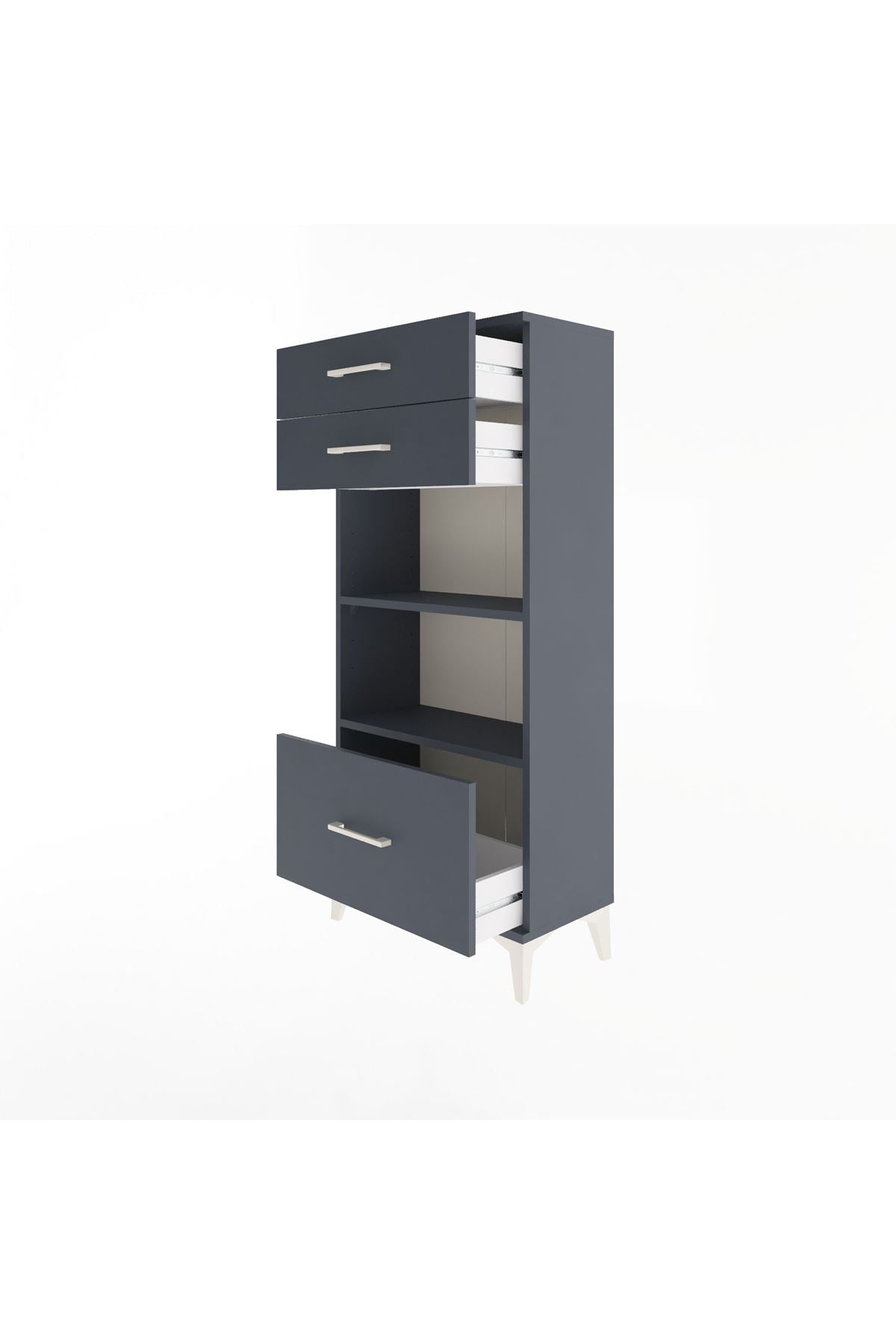 Arges Dolap 2 Raflı 3 Çekmeceli 60x30x134 - S17M008V5A
