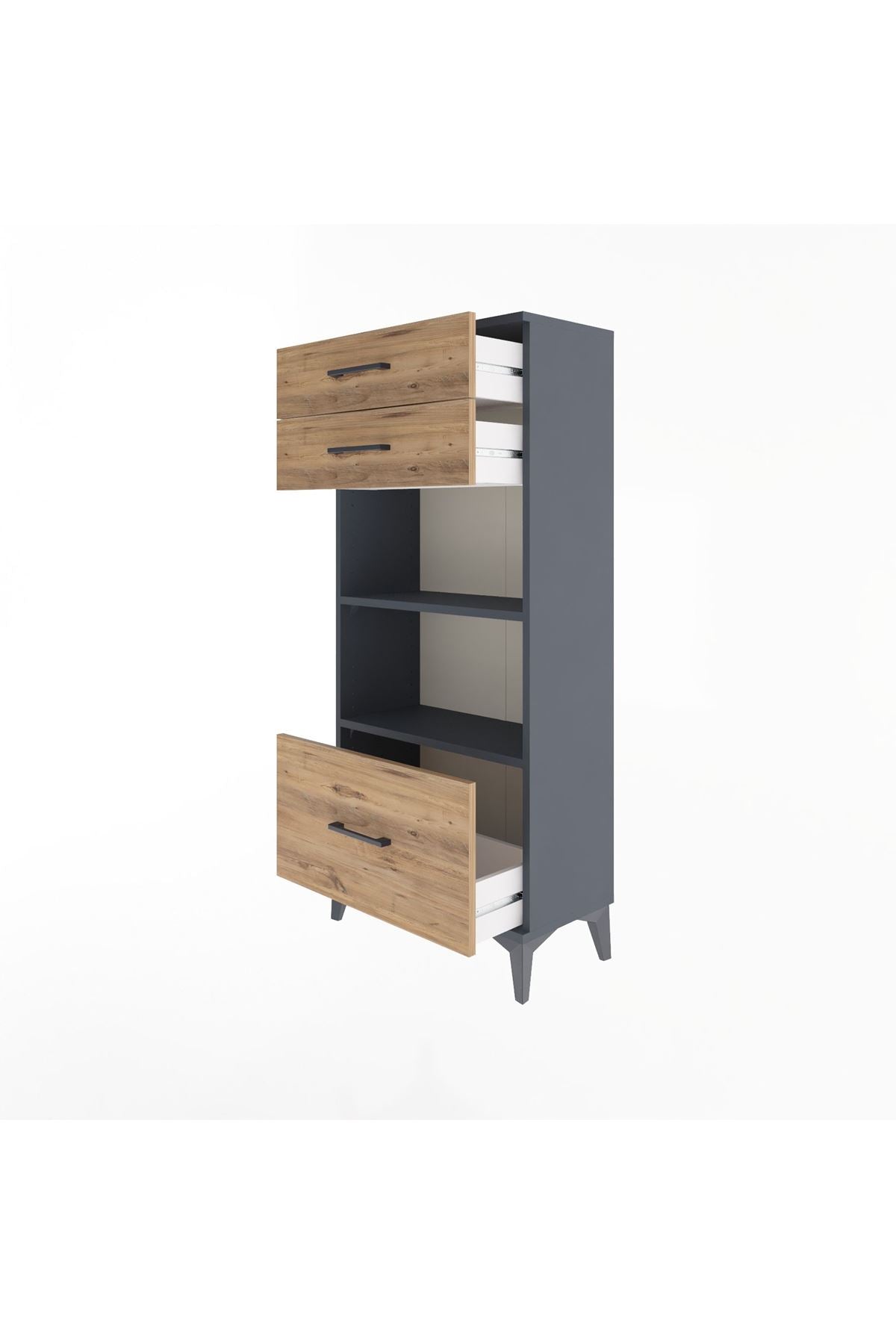 Arges Dolap 2 Raflı 3 Çekmeceli 60x30x134 - S17M008V6A