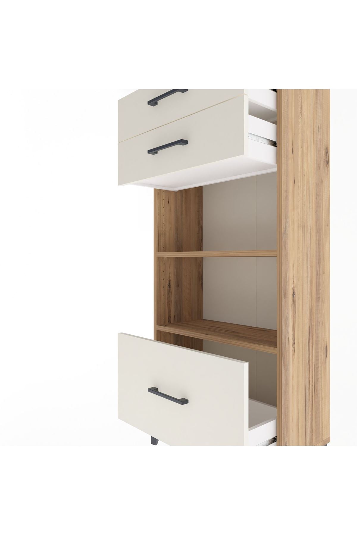 Arges Dolap 2 Raflı 3 Çekmeceli 60x30x134 - S17M008V7A