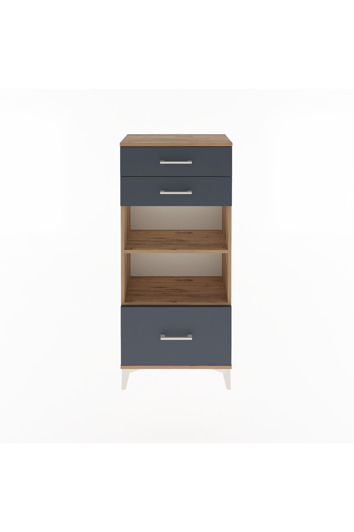 Arges Dolap 2 Raflı 3 Çekmeceli 60x30x134 - S17M008V8A