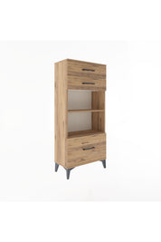 Arges Dolap 2 Raflı 3 Çekmeceli 60x30x134 - S17M008V9A
