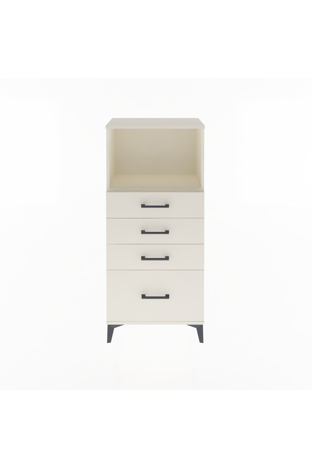 Arges Dolap Tek Raflı 4 Çekmeceli 60x30x134 - S17M009V1A