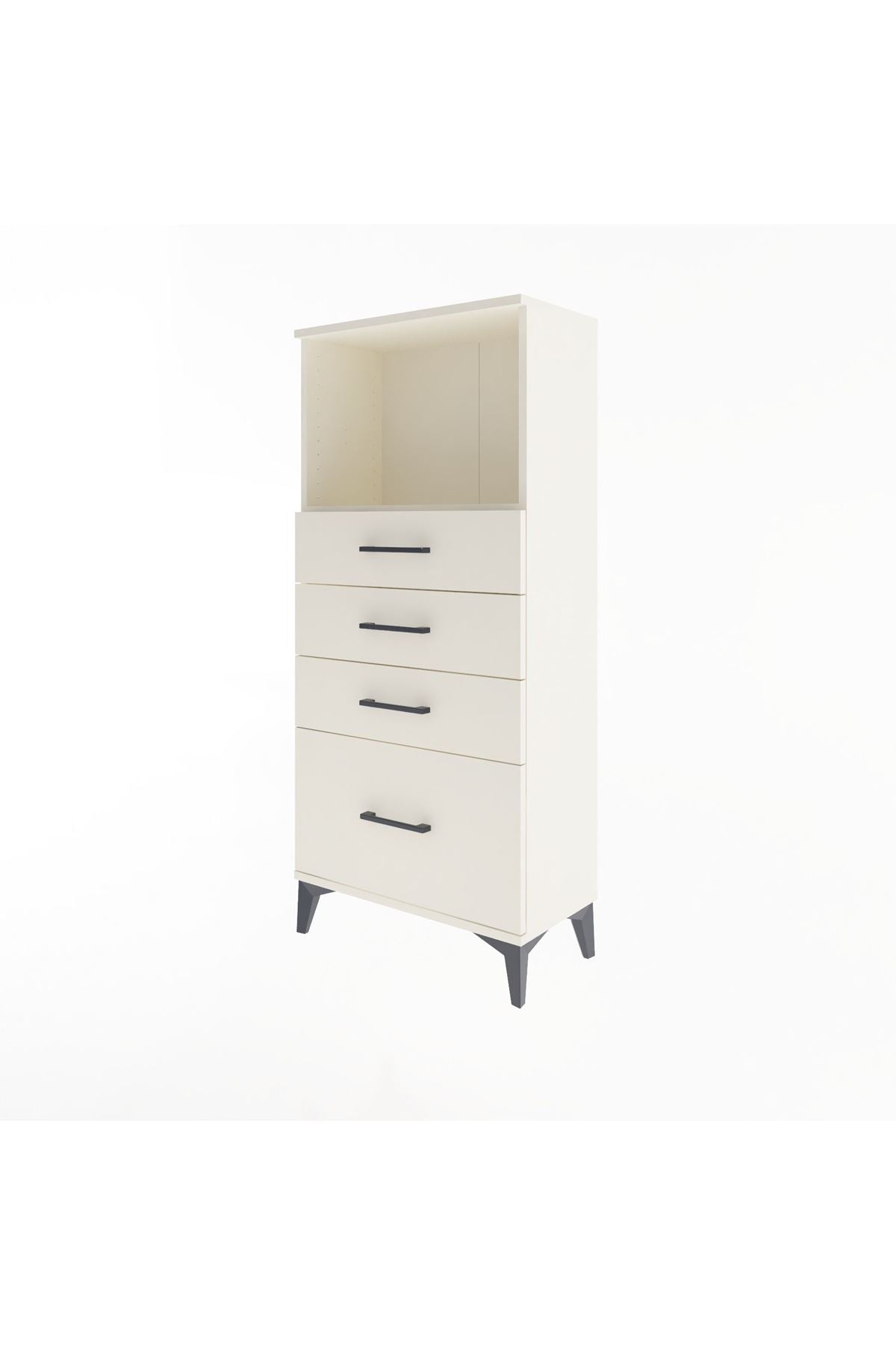 Arges Dolap Tek Raflı 4 Çekmeceli 60x30x134 - S17M009V1A