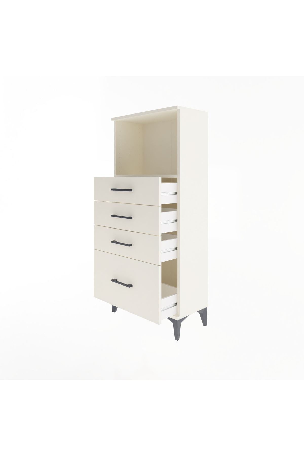 Arges Dolap Tek Raflı 4 Çekmeceli 60x30x134 - S17M009V1A