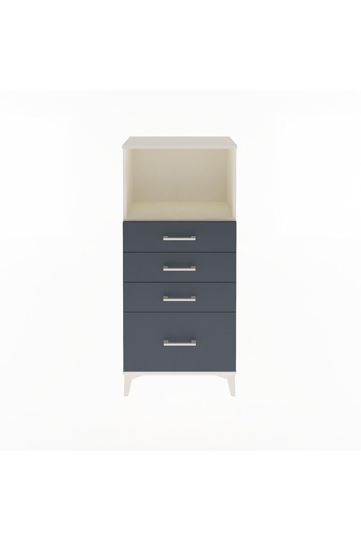 Arges Dolap Tek Raflı 4 Çekmeceli 60x30x134 - S17M009V2A