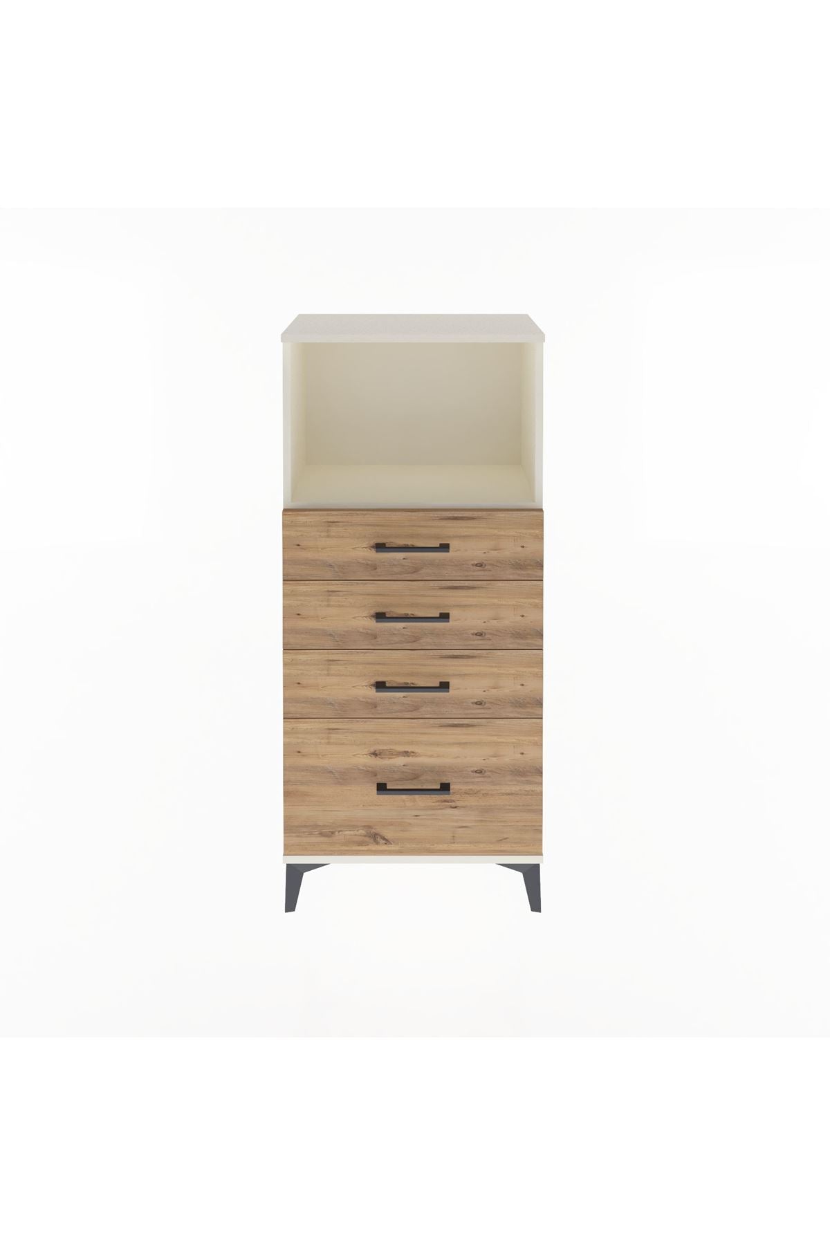 Arges Dolap Tek Raflı 4 Çekmeceli 60x30x134 - S17M009V3A