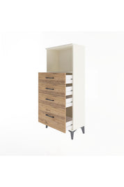Arges Dolap Tek Raflı 4 Çekmeceli 60x30x134 - S17M009V3A