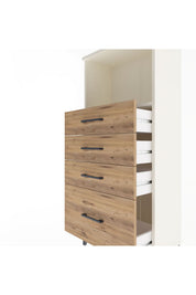Arges Dolap Tek Raflı 4 Çekmeceli 60x30x134 - S17M009V3A