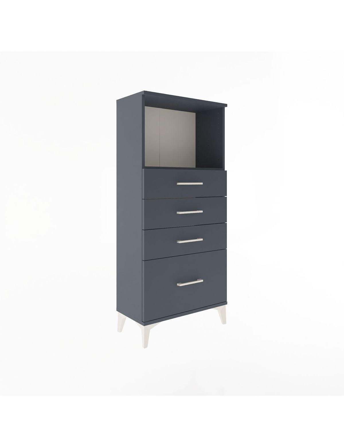 Arges Dolap Tek Raflı 4 Çekmeceli 60x30x134 - S17M009V5A
