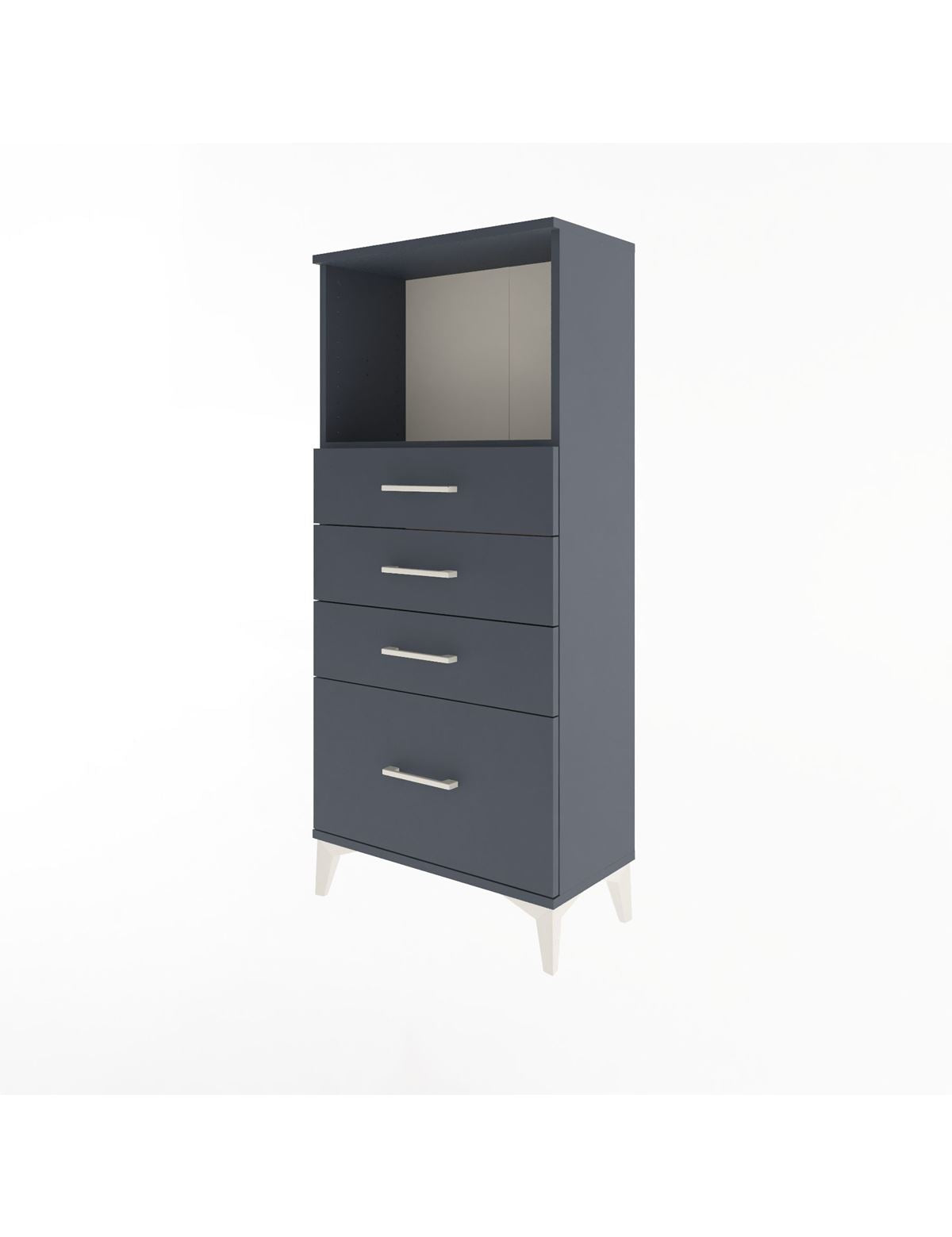 Arges Dolap Tek Raflı 4 Çekmeceli 60x30x134 - S17M009V5A