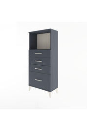 Arges Dolap Tek Raflı 4 Çekmeceli 60x30x134 - S17M009V5A