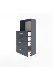 Arges Dolap Tek Raflı 4 Çekmeceli 60x30x134 - S17M009V5A