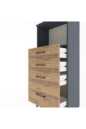 Arges Dolap Tek Raflı 4 Çekmeceli 60x30x134 - S17M009V6A