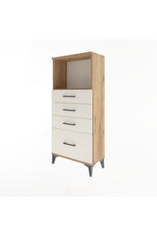 Arges Dolap Tek Raflı 4 Çekmeceli 60x30x134 - S17M009V7A