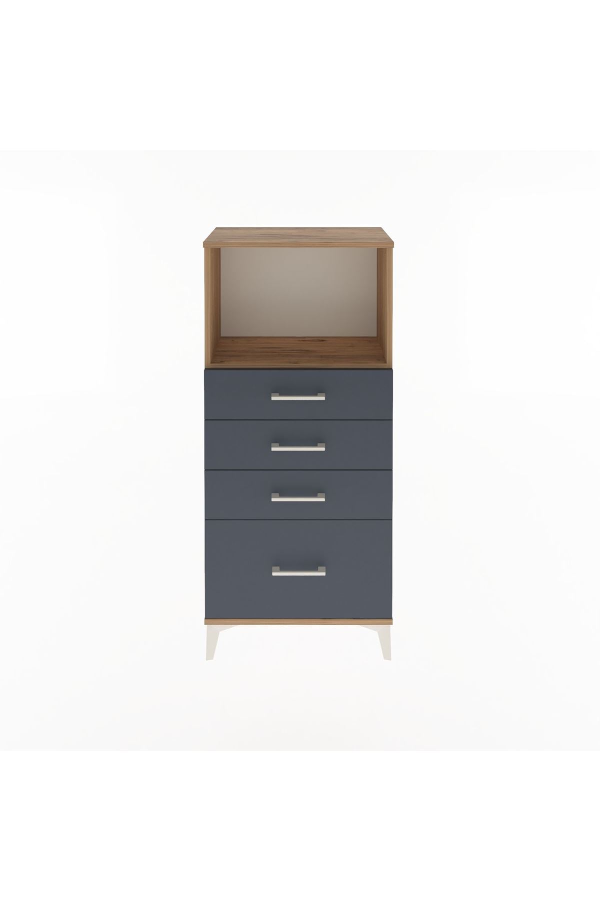 Arges Dolap Tek Raflı 4 Çekmeceli 60x30x134 - S17M009V8A