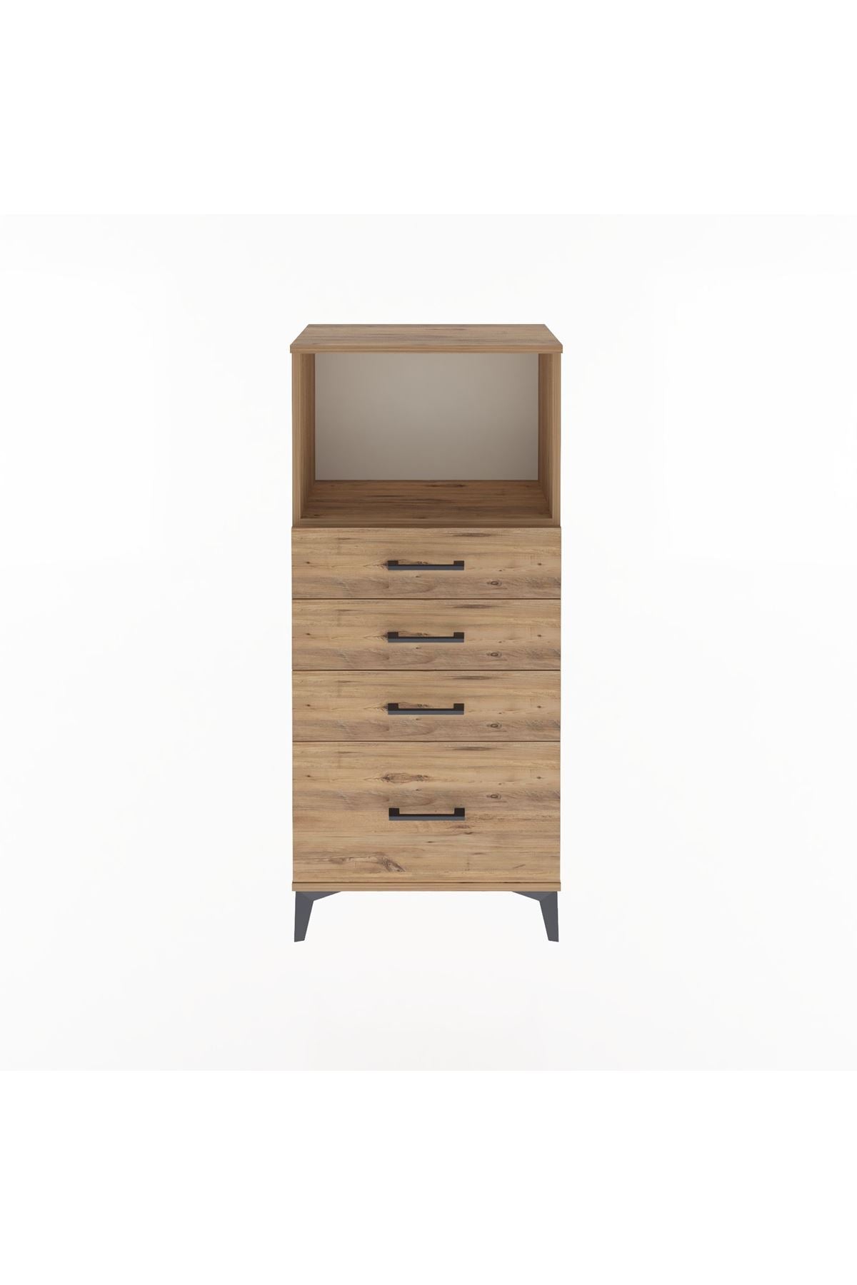 Arges Dolap Tek Raflı 4 Çekmeceli 60x30x134 - S17M009V9A