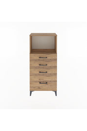 Arges Dolap Tek Raflı 4 Çekmeceli 60x30x134 - S17M009V9A