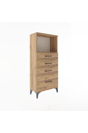 Arges Dolap Tek Raflı 4 Çekmeceli 60x30x134 - S17M009V9A