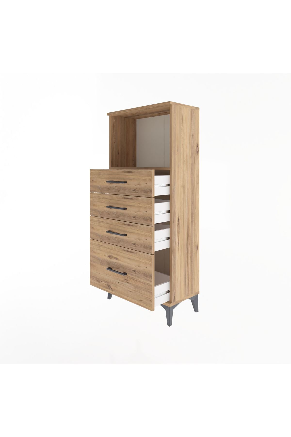 Arges Dolap Tek Raflı 4 Çekmeceli 60x30x134 - S17M009V9A