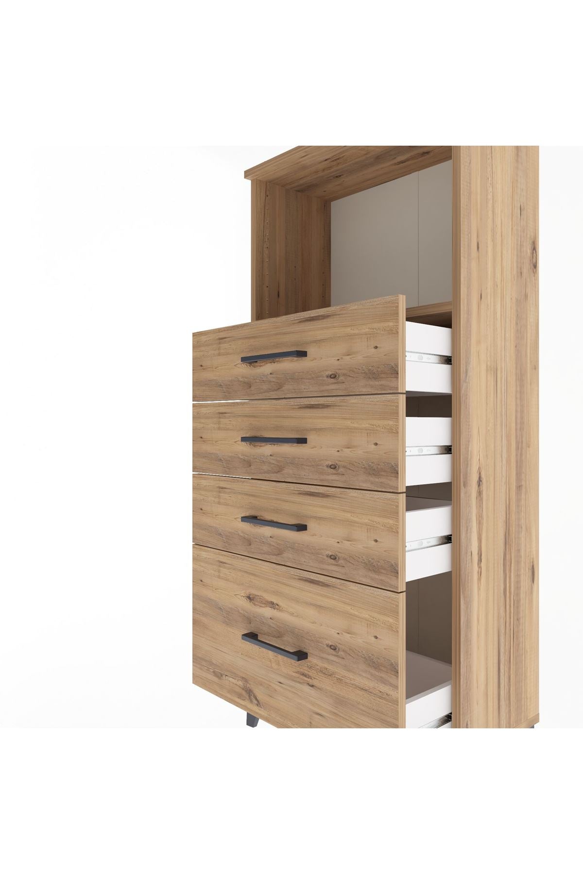 Arges Dolap Tek Raflı 4 Çekmeceli 60x30x134 - S17M009V9A