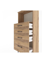 Arges Dolap Tek Raflı 4 Çekmeceli 60x30x134 - S17M009V9A