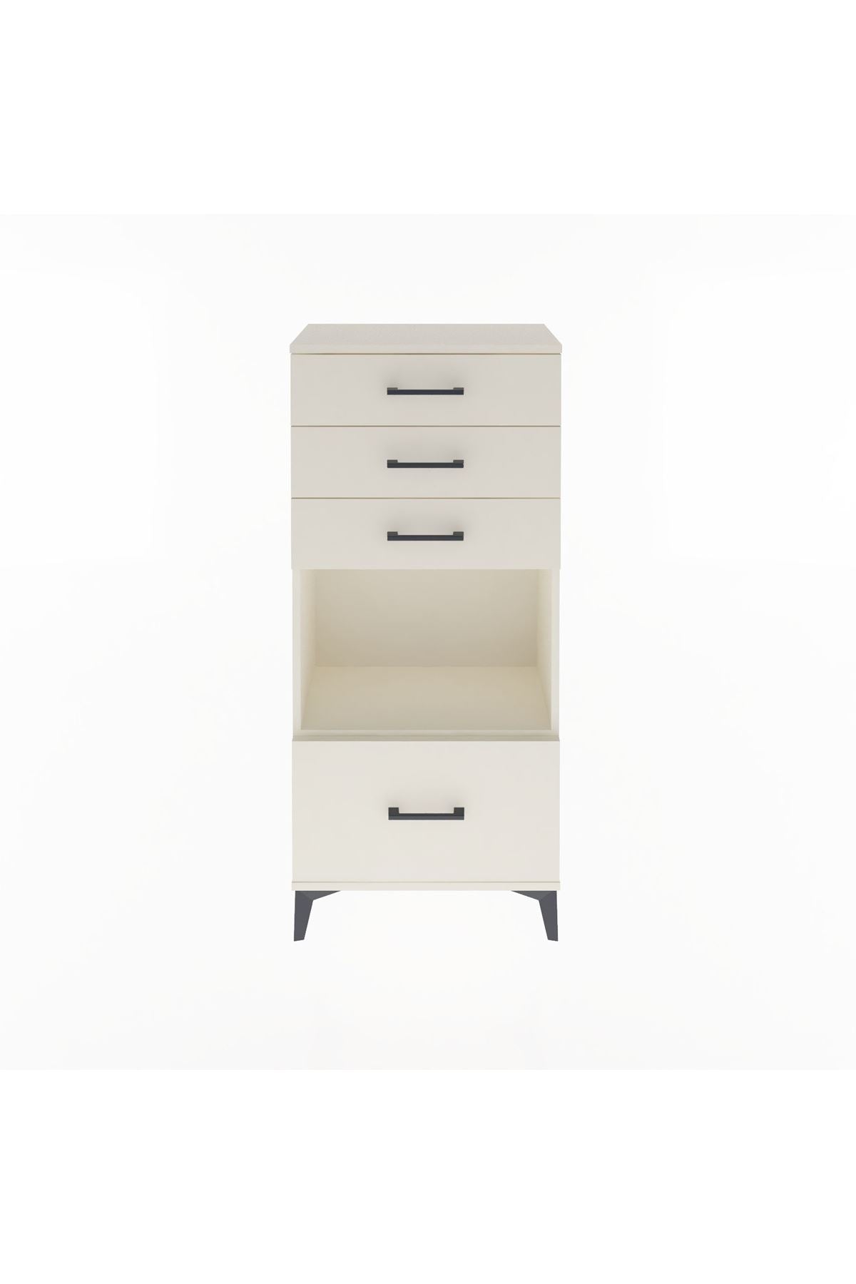 Arges Dolap Tek Raflı 4 Çekmeceli 60x30x134 - S17M010V1A