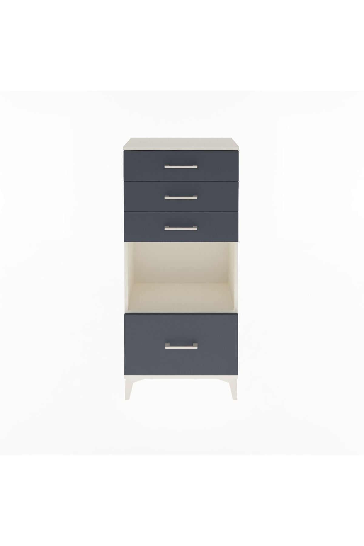 Arges Dolap Tek Raflı 4 Çekmeceli 60x30x134 - S17M010V2A