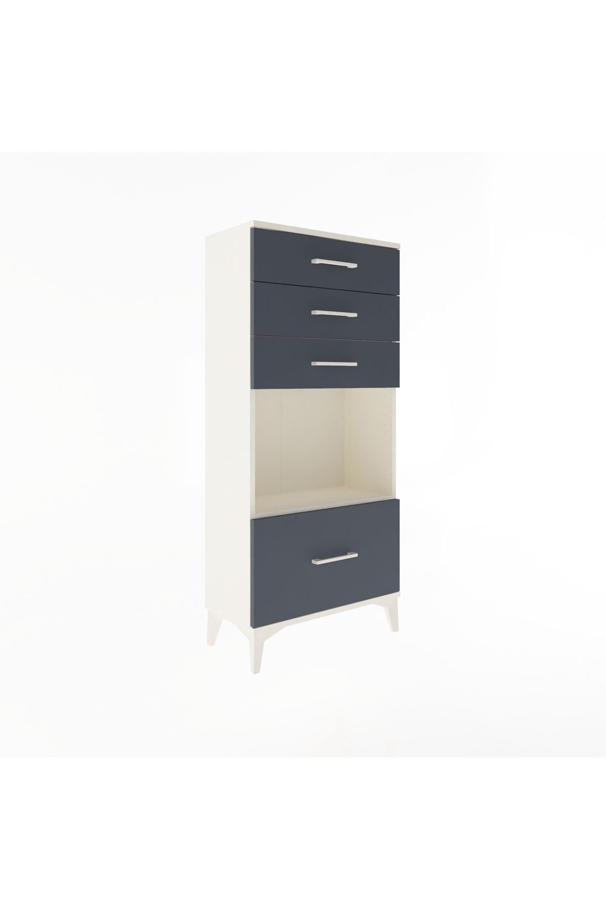 Arges Dolap Tek Raflı 4 Çekmeceli 60x30x134 - S17M010V2A