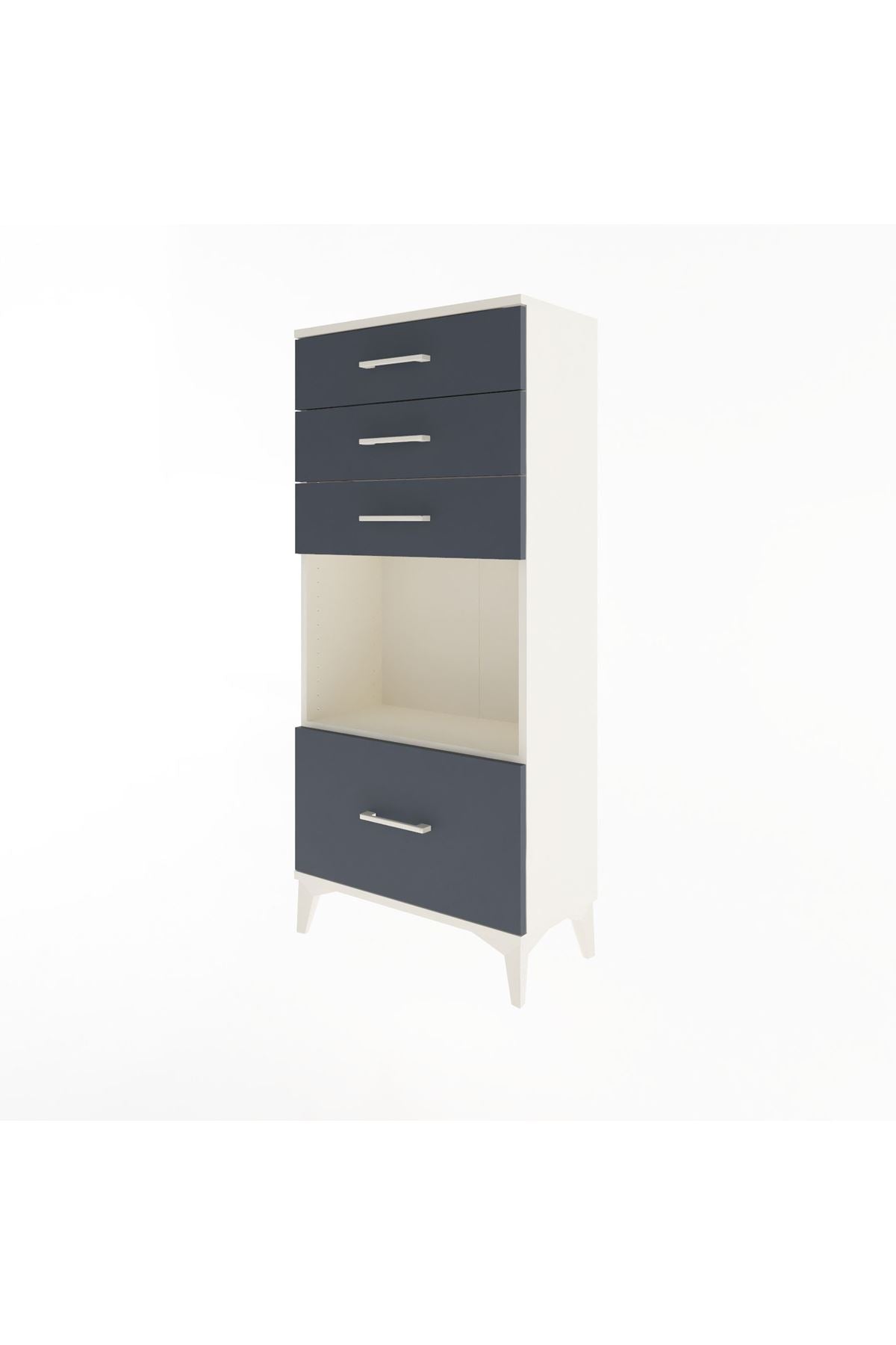 Arges Dolap Tek Raflı 4 Çekmeceli 60x30x134 - S17M010V2A