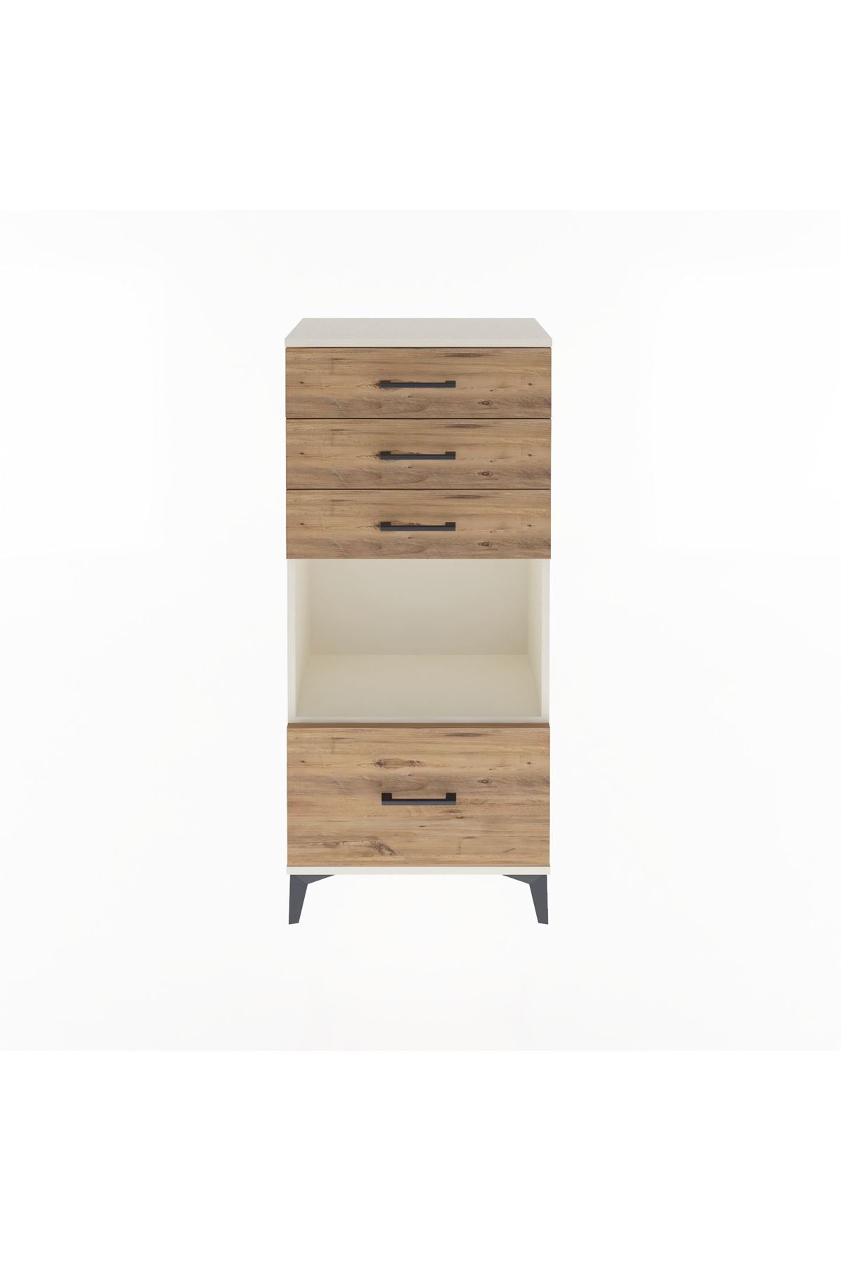 Arges Dolap Tek Raflı 4 Çekmeceli 60x30x134 - S17M010V3A