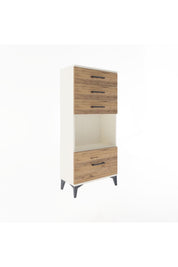 Arges Dolap Tek Raflı 4 Çekmeceli 60x30x134 - S17M010V3A