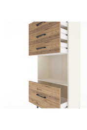 Arges Dolap Tek Raflı 4 Çekmeceli 60x30x134 - S17M010V3A