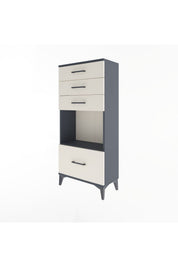 Arges Dolap Tek Raflı 4 Çekmeceli 60x30x134 - S17M010V4A
