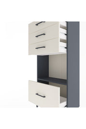 Arges Dolap Tek Raflı 4 Çekmeceli 60x30x134 - S17M010V4A