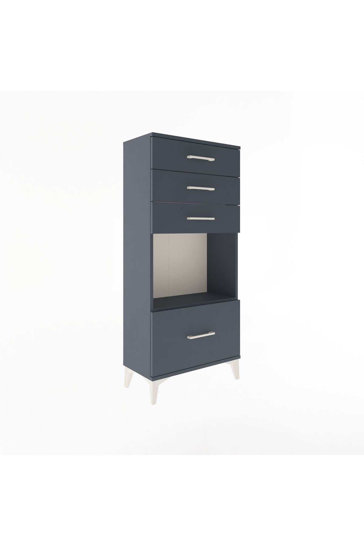 Arges Dolap Tek Raflı 4 Çekmeceli 60x30x134 - S17M010V5A
