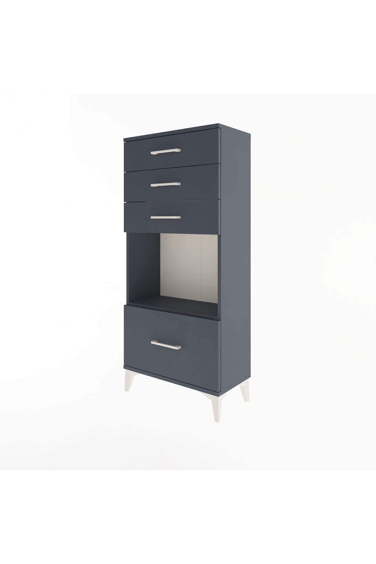 Arges Dolap Tek Raflı 4 Çekmeceli 60x30x134 - S17M010V5A