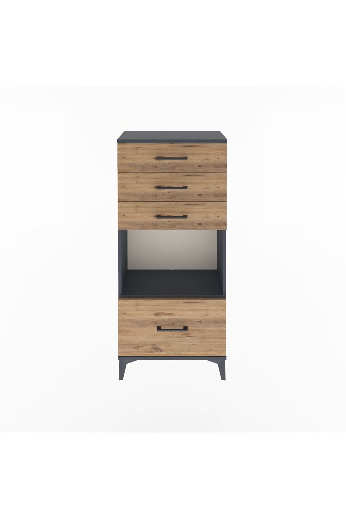 Arges Dolap Tek Raflı 4 Çekmeceli 60x30x134 - S17M010V6A