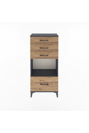 Arges Dolap Tek Raflı 4 Çekmeceli 60x30x134 - S17M010V6A