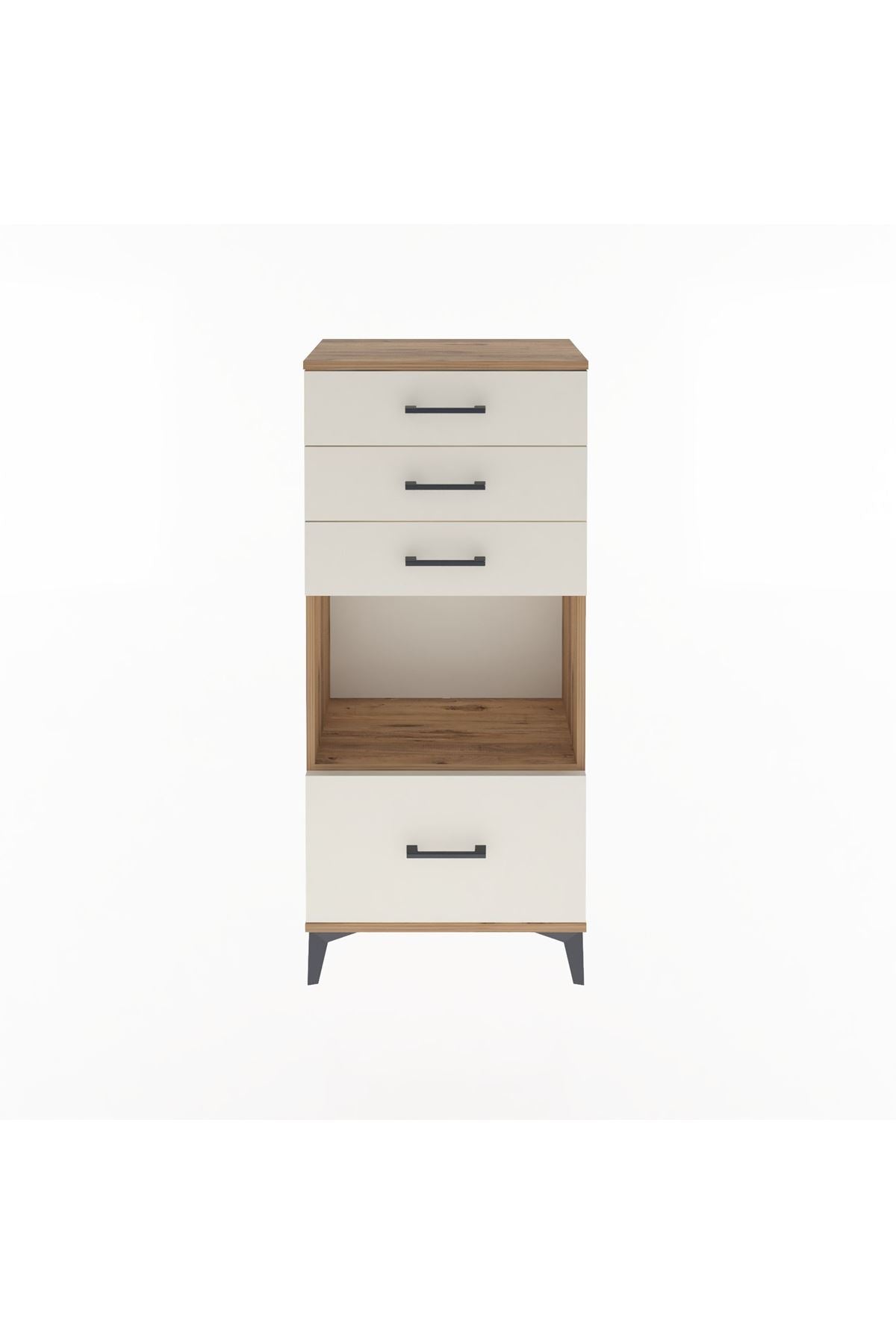 Arges Dolap Tek Raflı 4 Çekmeceli 60x30x134 - S17M010V7A