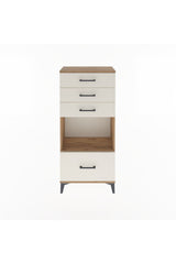 Arges Dolap Tek Raflı 4 Çekmeceli 60x30x134
