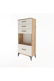Arges Dolap Tek Raflı 4 Çekmeceli 60x30x134 - S17M010V7A