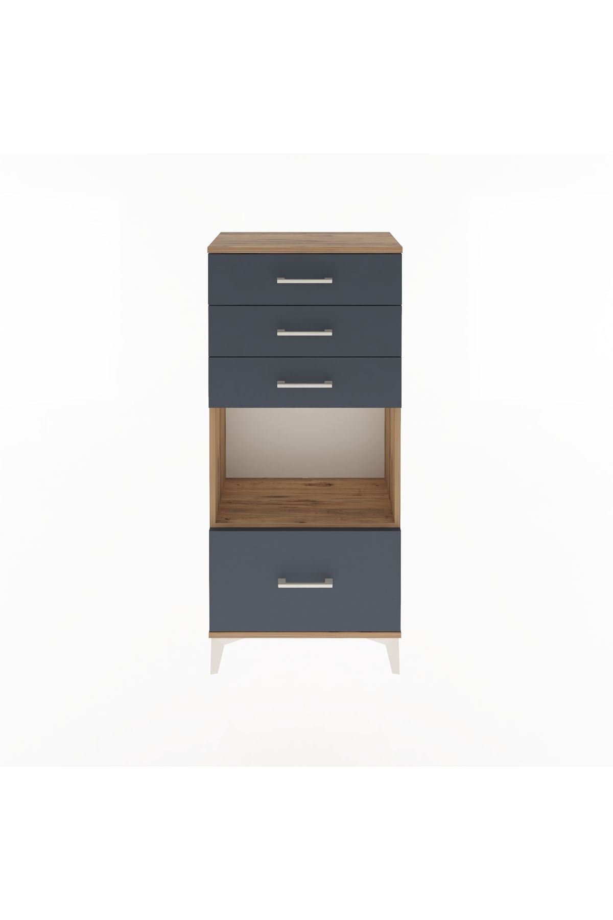 Arges Dolap Tek Raflı 4 Çekmeceli 60x30x134 - S17M010V8A