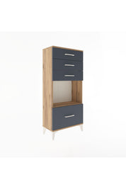 Arges Dolap Tek Raflı 4 Çekmeceli 60x30x134 - S17M010V8A