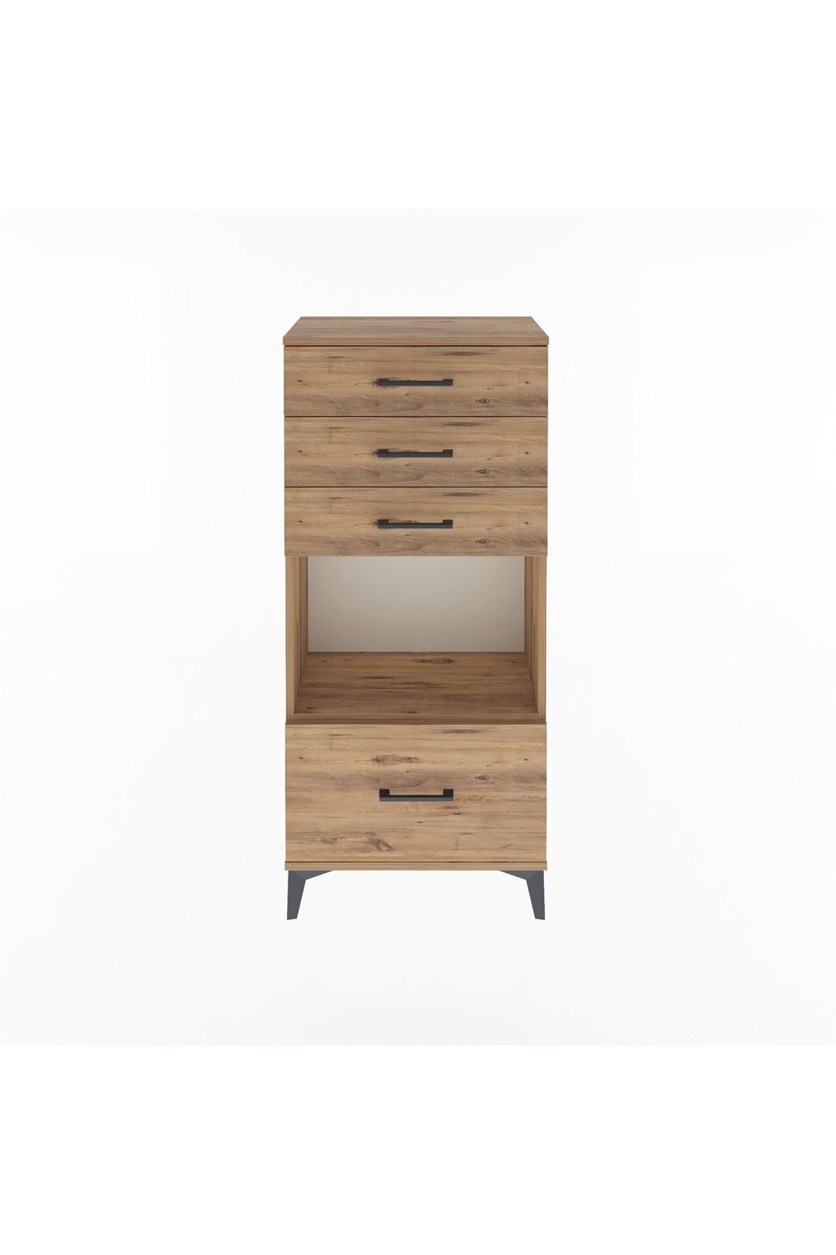 Arges Dolap Tek Raflı 4 Çekmeceli 60x30x134 - S17M010V9A