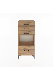 Arges Dolap Tek Raflı 4 Çekmeceli 60x30x134 - S17M010V9A