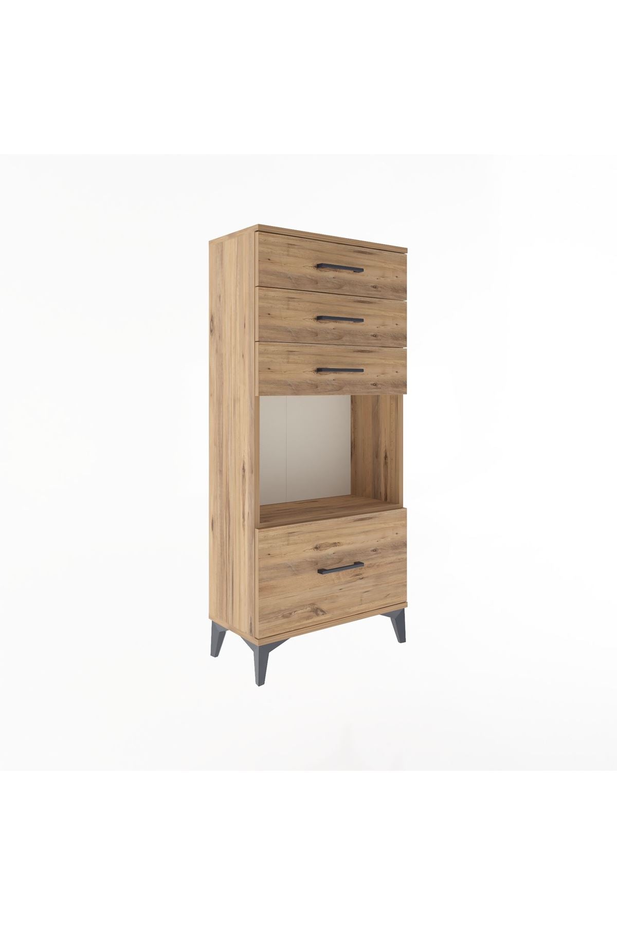 Arges Dolap Tek Raflı 4 Çekmeceli 60x30x134 - S17M010V9A