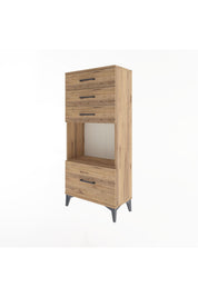 Arges Dolap Tek Raflı 4 Çekmeceli 60x30x134 - S17M010V9A